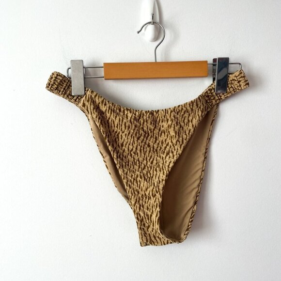 Aerie SET Jacquard Scrunchie Scoop Bikini Top + Cheeky Bottom Size M/L - Picture 7 of 10